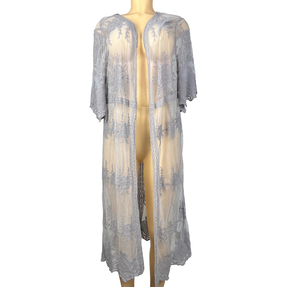 Pol Lace Kimono Open Long Cardigan Festival Flowy Romantic Whimsical